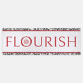 Flourish Scarf Black White Red